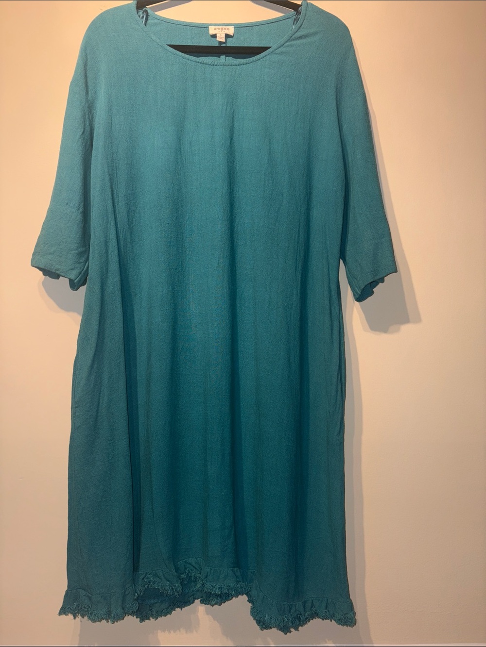 Umgee Teal Short-Sleeve Swing Dress